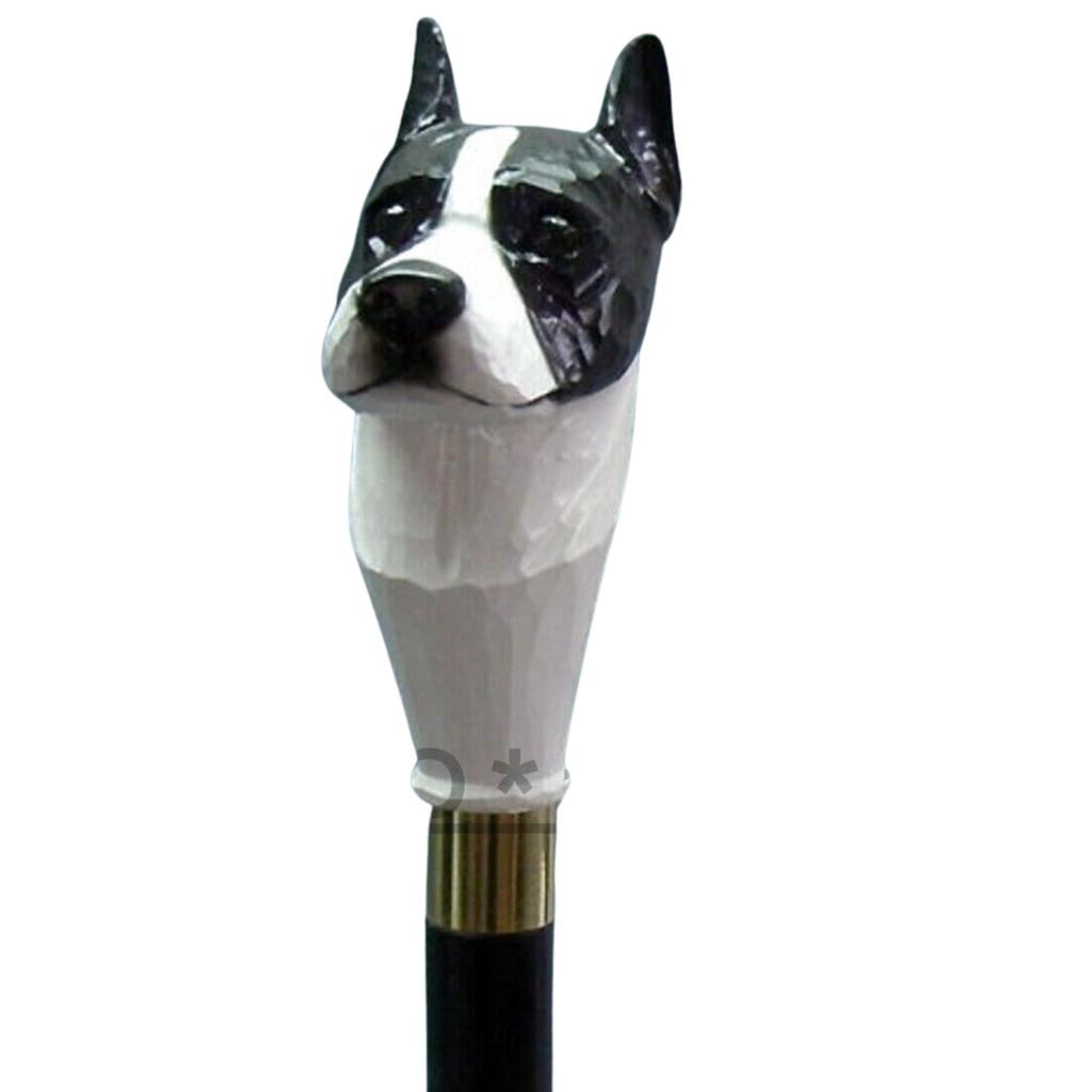 Американский стаффордширский терьер Голова собаки Резная ручка Деревянная трость Трость