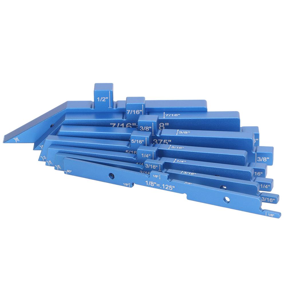 7 Pcs Set Router Table Setup Bar 18 To 12in Aluminum Alloy Precise Setup Block Height Gauge for