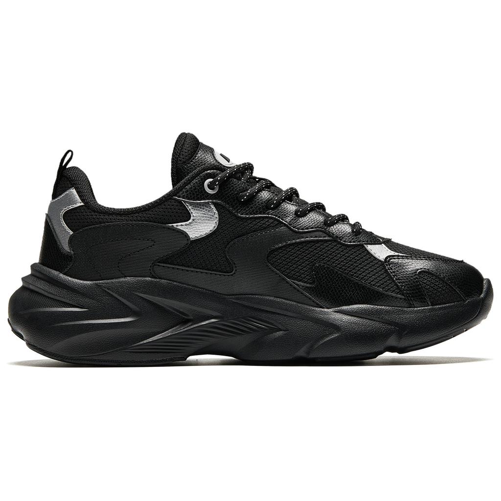 Anta Yunqi Sports Comfortable Non-Slip Wear-Resistant Breathable Low-Top Casual Shoes Men sneaker Black Silver 912518808-5