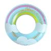 Children's and Adult Crystal Inflatable Swimming Ring with Double Airbag, Underarm Support, and Thickened Single Layer Design