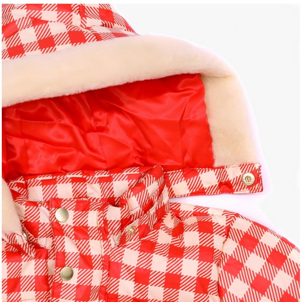 Mini Rodini Heavy Puffer Jacket Ritzratz Patch Gingham 2571011042
