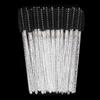 Pack of 50 Colorful Crystal Rod Disposable Eyelash & Eyebrow Nylon Brushes