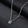 Simple A-Z Letter Necklace for Men Waterproof Stainless Steel 26 Letters Pendant Necklace Men’s Minimal Initial Necklace