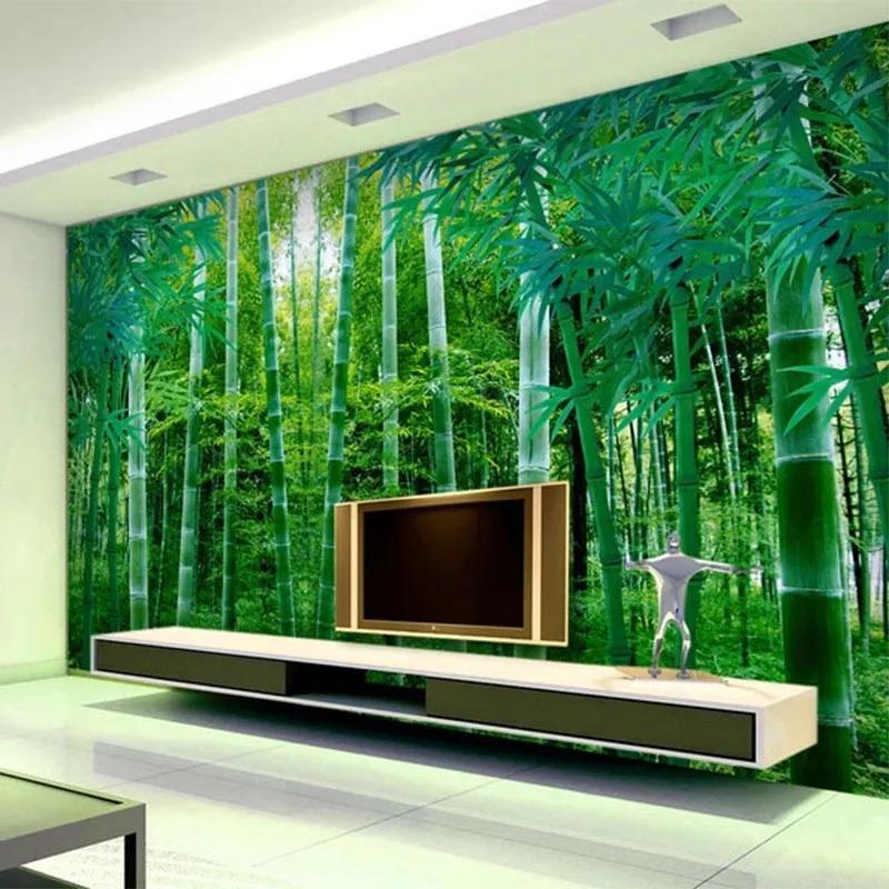 3d Green Bamboo Forest Wall Mural Living Room Tv Sofa Bedroom Study 3d Wall Paper Landscape Wallpaper Decor