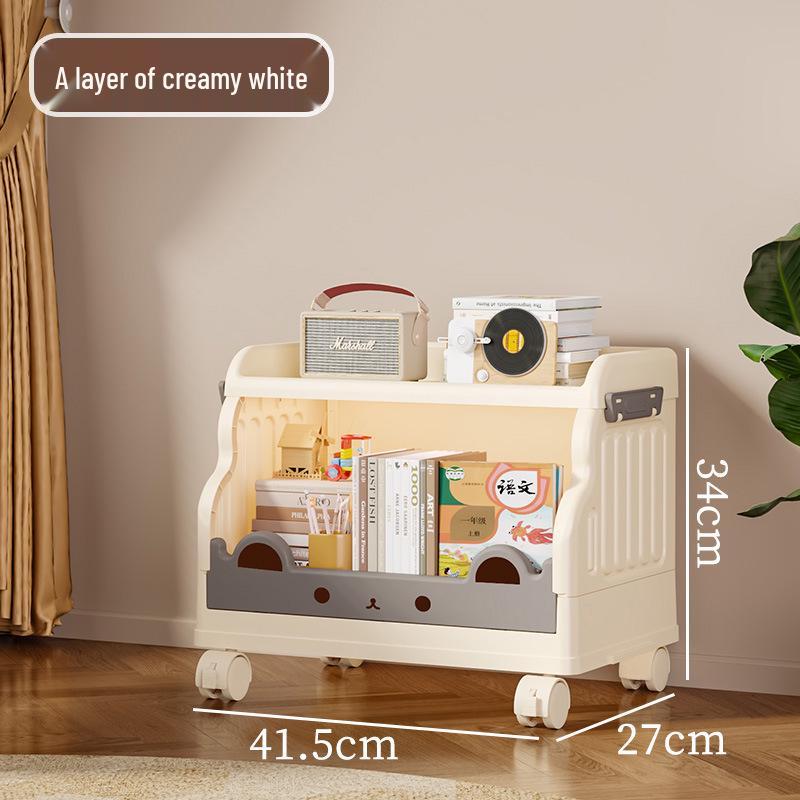 

Multi-Layer Mobile Storage Shelf: Books, Snacks & More for Living Room or Dorm No Specification