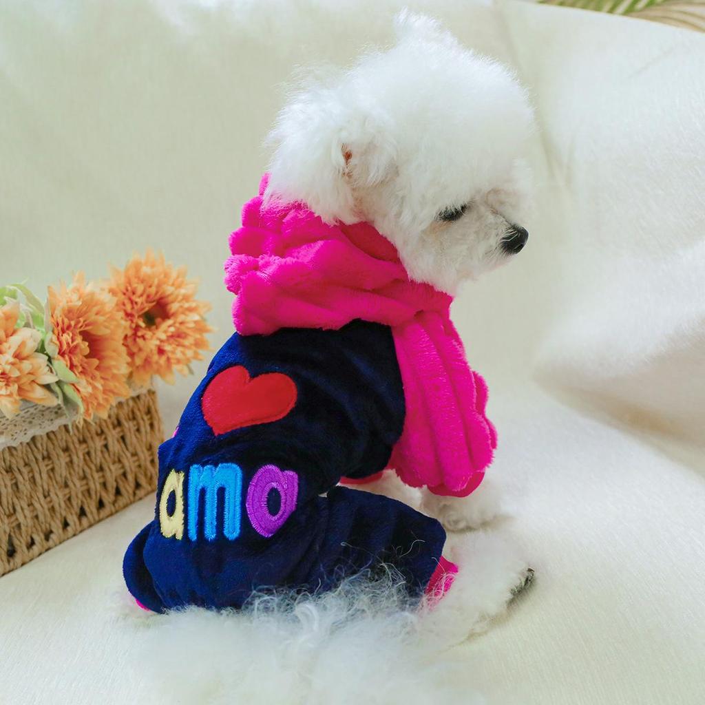 PETCIRCLE Flannel Four-Legged Dog Apparel - Cute & Cozy Autumn/Winter Outfit