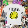 Nirvana Graficzna Unisex Okrągły Dekolt Bawełniana Krótki Rękaw Y2K Luźna Streetwear Vintage Moda Koszulka