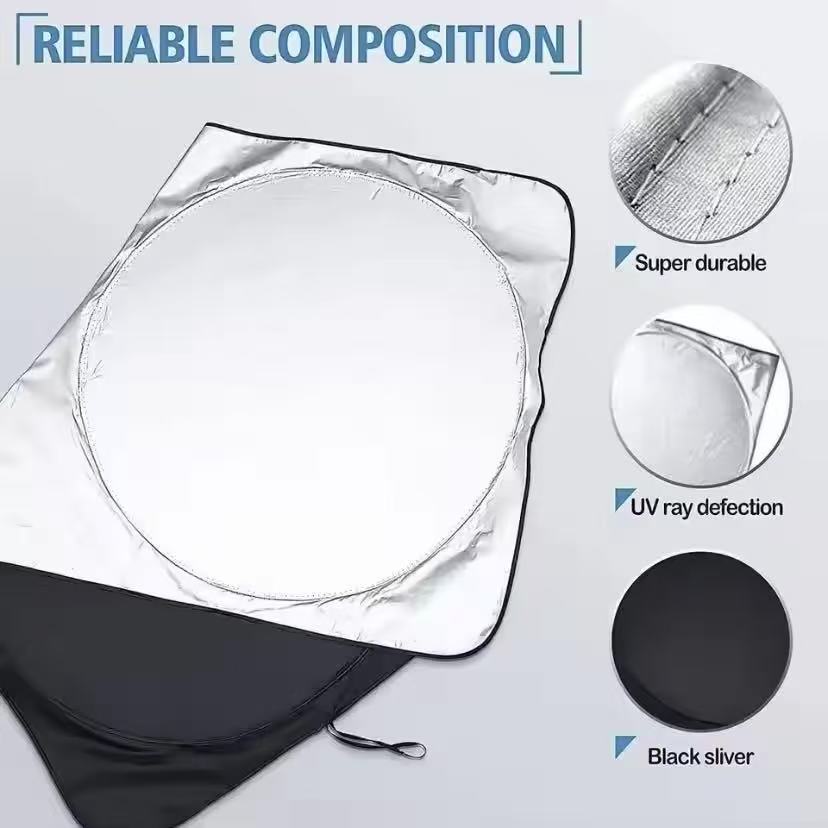Car Windshield Sun Shade Visor UV Protection Shield For VW GTI Polo Golf Passat Tiguan Arteon Touareg Taigo Caddy Jetta Hub Cap