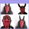 Máscara de Látex do Hellboy Para Halloween e Natal Festa de Fantasia de Terror Decoração