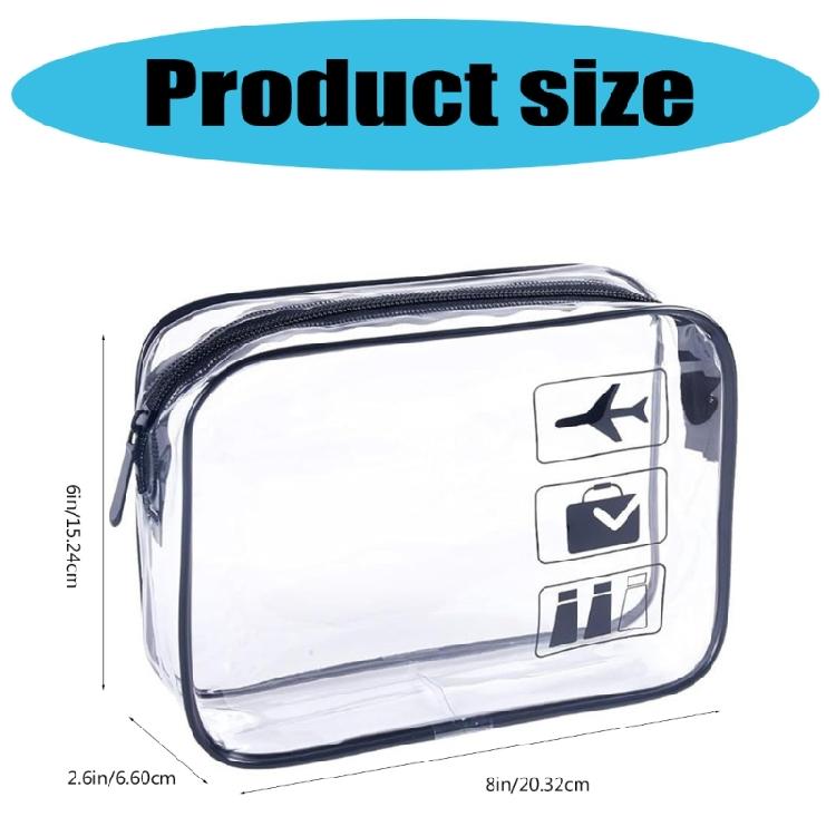 3Pcs Convenient Clear Travel Cosmetic Bags  Multifunctional Clear Bags Makeup Pouches For Toiletries And More