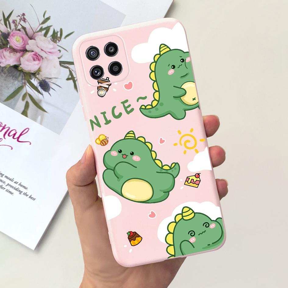 For Samsung Galaxy M22 M32 Case SM-M225F SM-M325F Cover Cute Cat Flower Soft Slim Bumper For Samsung M32 4G M 32 M 22 F22 Fundas