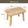 BEE&OAK Wooden Stool for Adults and Children, Solid Rubberwood Small Stool, Stylish Colors, Perfect for Bedroom, Bathroom, Kitchen, Plant Stand, Squar