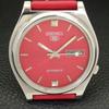 VINTAGE SEIKO 5 AUTOMATIC 7009A JAPAN MENS RED COLOR DIAL WATCH A701512-5 R206b-a701512