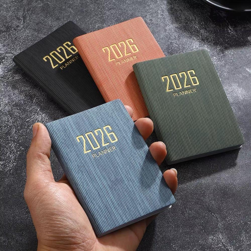 2Pcs Mini Portable A7 Planner Book 2026 Pocket Diary Journal Agenda Book  Weekly Calendar
