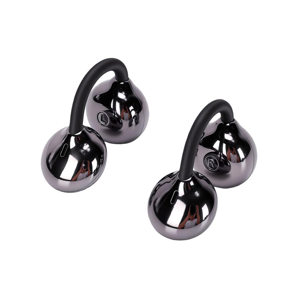 Clip On Ear Earbuds Wireless Bluetooth 6.0 IPX5 Water Proof 24H Battery Life Noise Cancelling Earphones for Sports