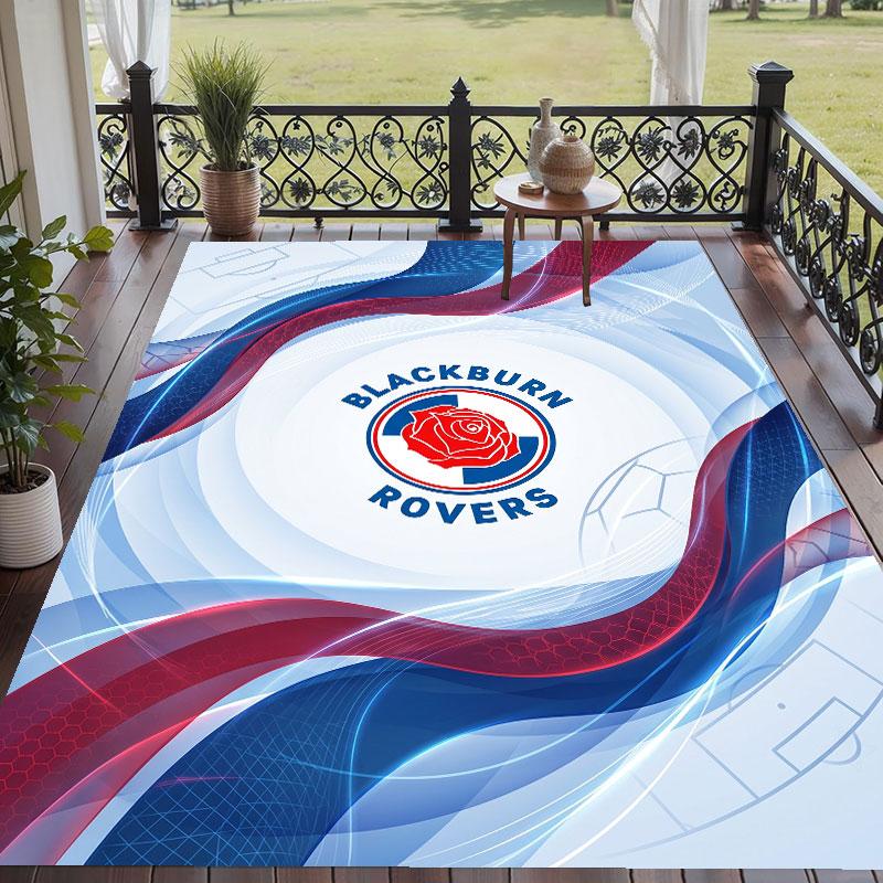 Weicher Boden Teppich Blackburn Rovers Fußballmuster Teppichboden Dekorationsmatte Für Heim Raum Dekoration