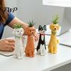 Sophisticated Desk Decor for Pet Owners Creative Long Neck Dog Vase Dry Flowers, Cute Cartoon Animal Flower Holder Unique Artistic Sculpture