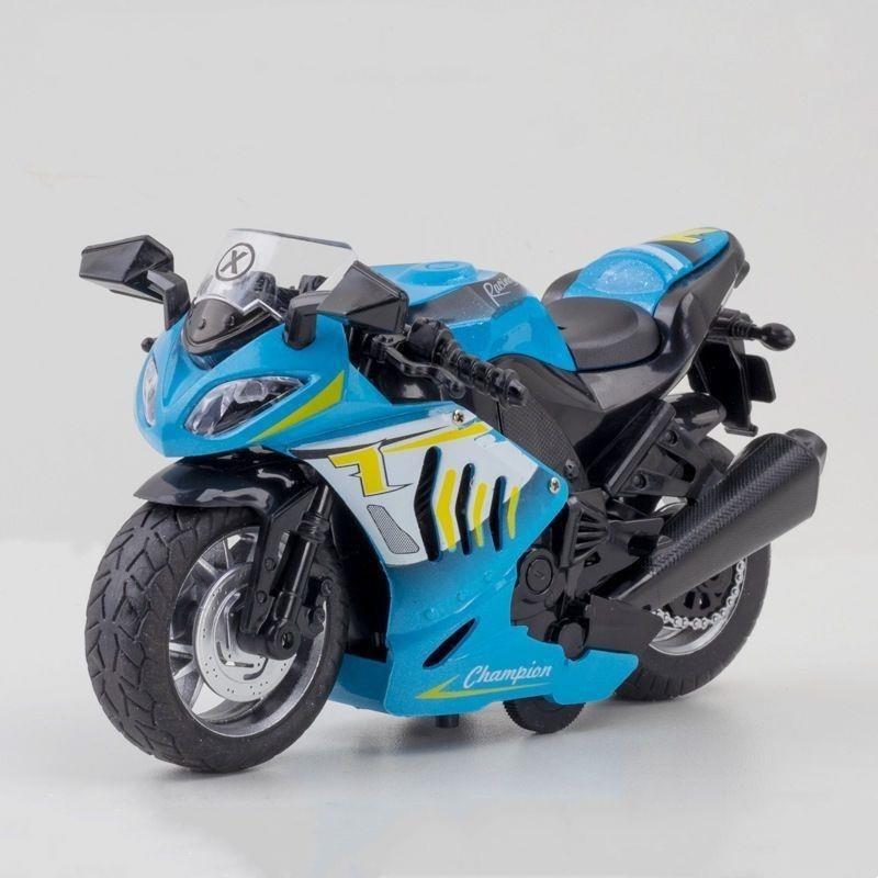 1:Model motocykla ze stopu w skali 12 z efektami dźwiękowymi i świetlnymi, zabawka dla dzieci z napędem inercyjnym