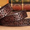 Women's Leather Belt Fashion Belt Pin Buckle Decorative Hollow Versatile Belt