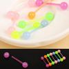 7ks Body Piercing Šperky Luminous Glow Akrylové kroužky na jazyk Tyčinky do nosu