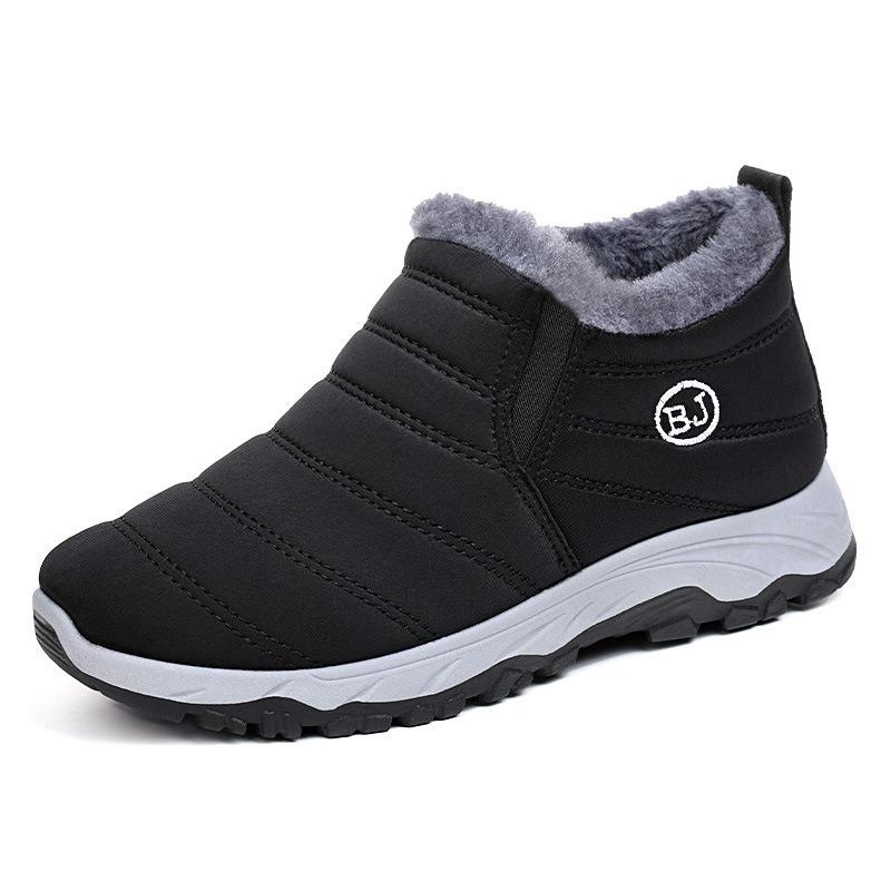 New Cotton Shoes Large-sized Cotton Boots Short Boots with Fleece Thickened and Warm Snow Boots