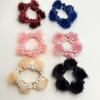 2025 Autumn/Winter Fluffy Sweet Pompon Hair Tie - Cute Mink Hair Ponytail Accessory