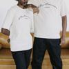 Jordan X A Ma Maniére T-shirt à manches courtes et col rond avec imprimé logo brodé vintage Unisexe Hauts Blanc FN0610-104
