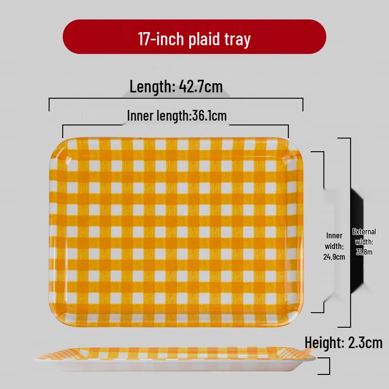 Commercial Melamine Rectangular Serving Tray