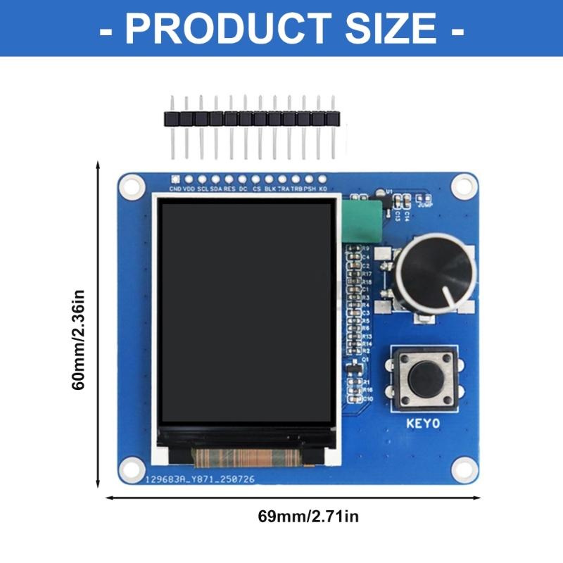 2Inch TFT LCD Display Module With EC11 Rotary Encoding IIC SPI Interfaces For DIY Electronics Projects ESP32 Projects