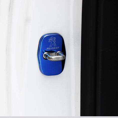 car Door Lock Decoration for Peugeot 208 308 408 508 2008L 3008 rust protection Stainless Steel Plastic Cover auto accessories
