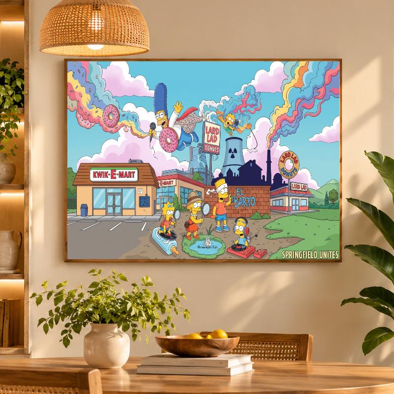 5D Diamond Painting The Simpsons DIY Full Drill Diamond Art Kit Home Decoration