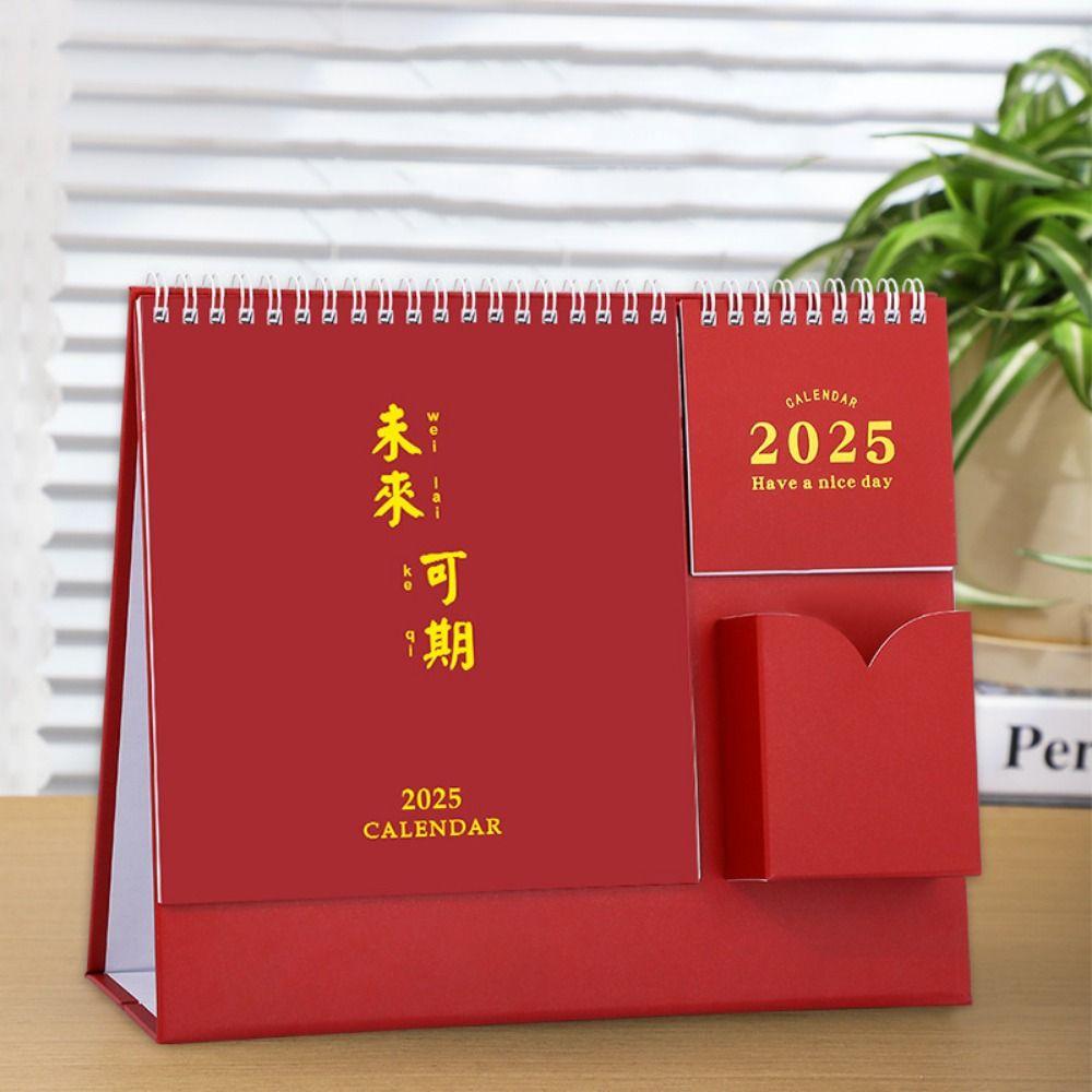 Simple Agenda Planner Scheduler Standing Flip Calendar Gift 2025 Desk Calendar  Home Decoration