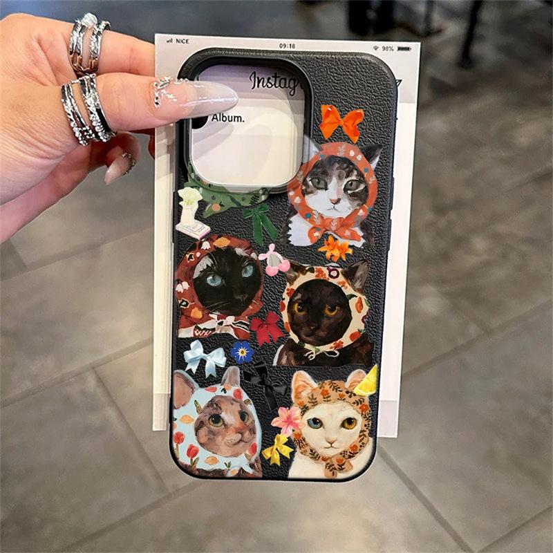 For Xiaomi 15T 14T 13T Pro 5G Case Colorful Headscarf Cat Head Pattern Silicone Bumper Phone Cover For Xiaomi 15 14 13 5G Cases xiaomi 15