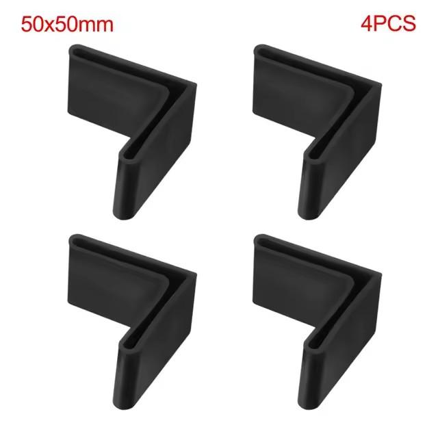 4PCS Slotted Angle Bar Shelf Iron Bed L Type Rubber Base Foot Pad Foot Cover Protective Rubber Sleeve