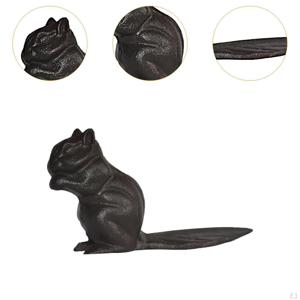 Gusseisen Türstopper Eichhörnchen Statue Türstopper Tor Keil Robust Büro Ornament Schwerlast