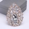 Hot Sale Crystal Water-drop Brooches for Women Vintage Fashion Pendant Style Elegant Wedding Pins Party Jewelry Brooch