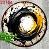 Vintage Black Yellow Metal Wall Art Sign 2D Contrast Design Durable Aluminum Kitchen Bar Cafe Garage Home Garden Decor