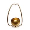 Metal Geometric Design Vase with Gold Finish - Table Decorative Flower Pot (Size 24 x 24cm) (Moon Flower Vase)