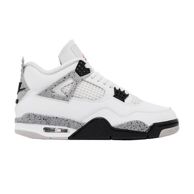 Men's Sneakers Jordan 4 Retro White Cement (2025) Summit White/Fire Red-Tech Grey-Black