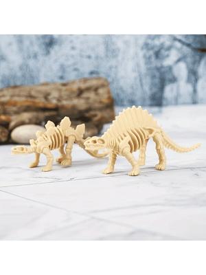 6pcs Dinosaur Skeleton Model Archaeological Excavation Dinosaur Simulation Tyrannosaurus Rex Stegosaur Triceratops Dinosaur