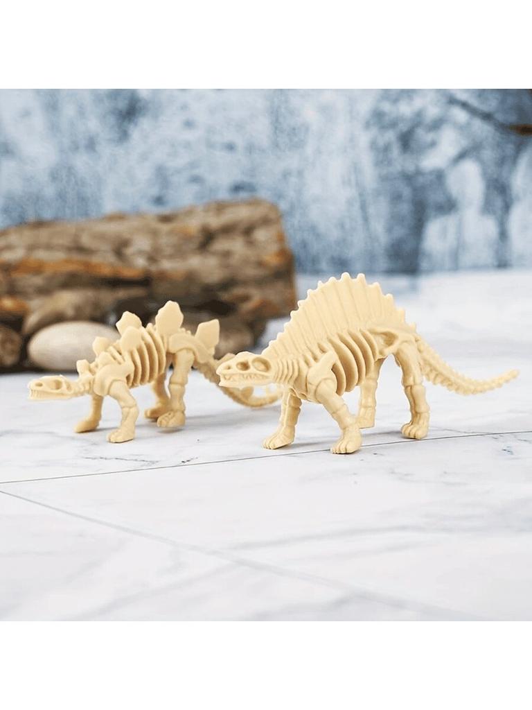 6pcs Dinosaur Skeleton Model Archaeological Excavation Dinosaur Simulation Tyrannosaurus Rex Stegosaur Triceratops Dinosaur