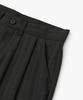 COFWI Melsa Double-Pleat Striped Wide Slacks Dark Gray