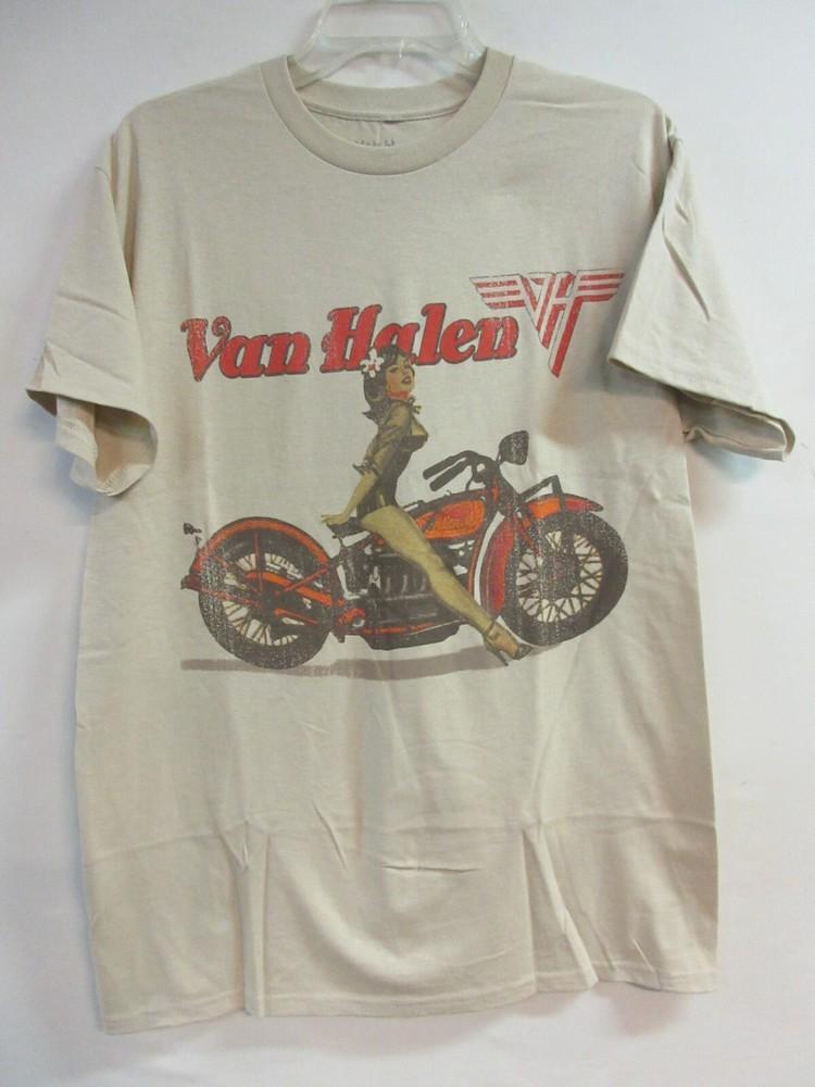 ОФИЦИАЛЬНЫЙ МЕРЧ VAN HALEN ПОТРЕПАННАЯ ПИН-АП ДЕВУШКА ГРУППА КОНЦЕРТ МУЗЫКА СРЕДНИЙ Размер Унисекс Футболка XXXXL