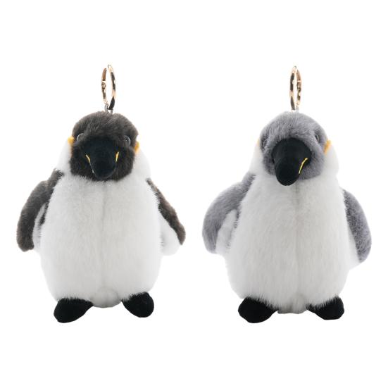 Realistic Penguin Plush Keychain with Metal Ring Soft Stuffed Animal Doll Cute Bag Accessory Stress Relief Gift for Kids Zoo Lovers