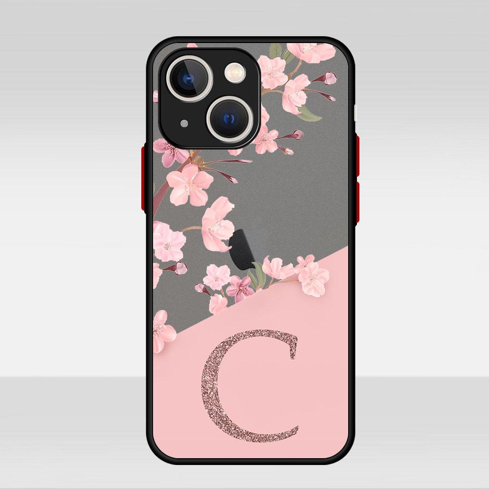 

Цветочный буквенный розовый ABC модный начальный чехол для Apple iPhone 14 13 11 12 Pro 7 XR X XS Max 8 Plus 6 6S черный матовый чехол для телефона iPhone 14 Pro Max