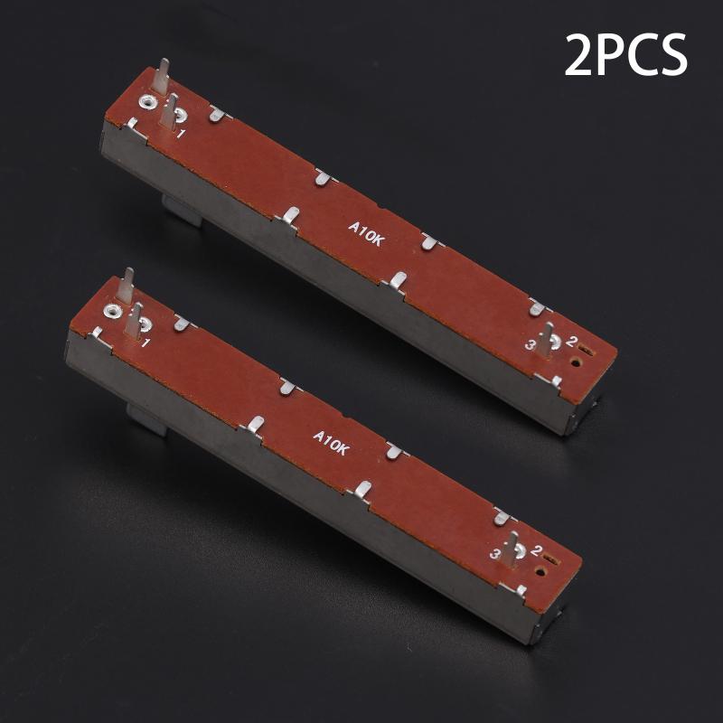 New 88mm 3-Pin Single Potentiometer A10K B10K Straight Slide Potentiometer Mono Channel Mixer Fader Stroke 6MM
