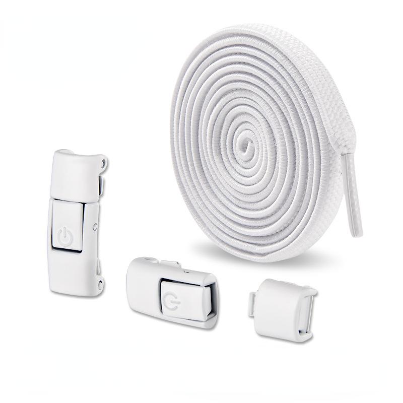 

8 мм 2023 шнурки для обуви без завязок, шнурки без завязок, эластичные шнурки, кроссовки для детей и взрослых, расширенные плоские шнурки для обуви 100cm белый