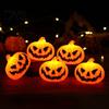 Durable Plastic Holiday Ornaments 3Pcs Halloween LED Pumpkin Light, Spooky Ghost Hanging Celebration Wall Hangings Decor for Bar, Glowing Haunted