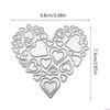 Metal Die Cuts Love Heart Cutting Dies Stencil DIY Cutting Template Scrapbooking