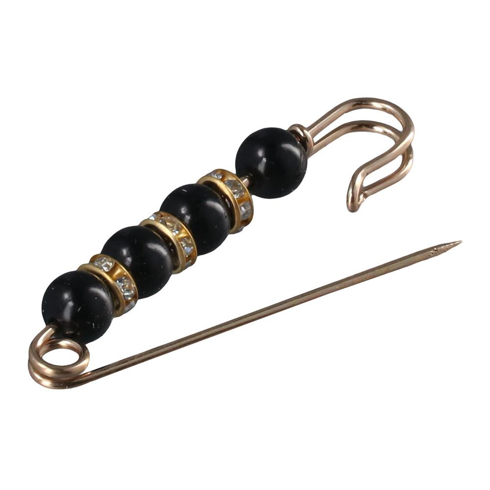 Fashion Fixed Collar Anti-Light Tightening Waistband Pearl Brooch Lapel Pin Badge Buckle